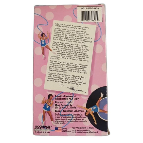 🟣 Vintage VHS Richard Simmons Sweatin' to the Oldies 2 - Picture 3 of 4